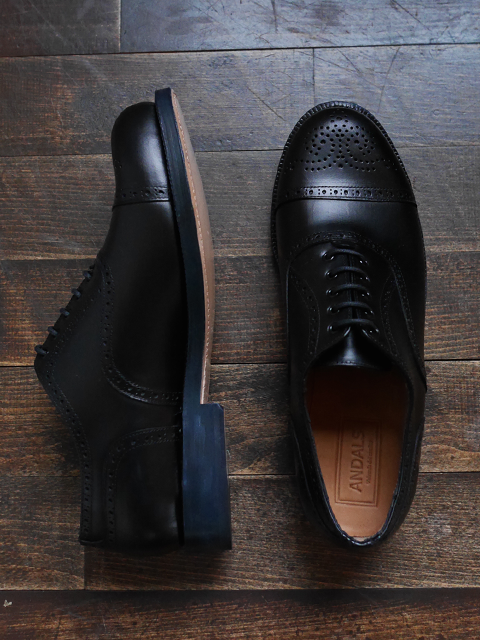 美品 ANDALS Medallion Cap Toe ブラック 39 出産祝い adoraspa.ca