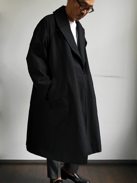 comoli 18aw ウールサージタイロッケンコート | www.jarussi.com.br