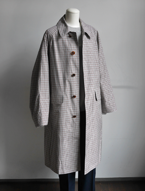 AURALEE Finx Weather Cloth Check Coat : 山口ストアー（大阪農林会館