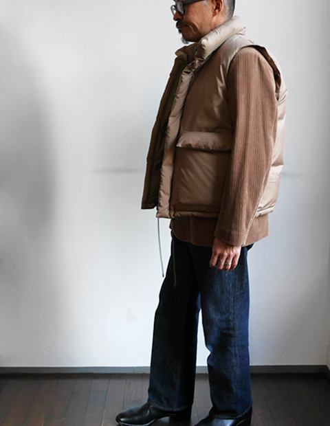 AURALEE Light Finx Polyster Down Vest : 山口ストアー（大阪農林会館 