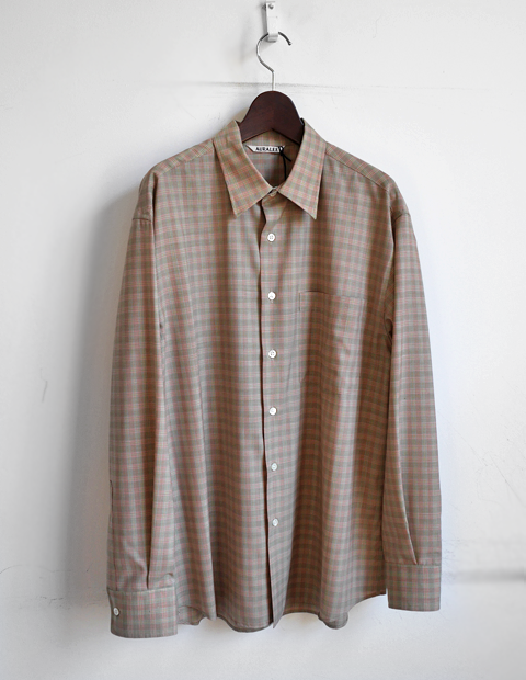 AURALEE Super Light Wool Check Shirts : 山口ストアー（大阪農林会館 