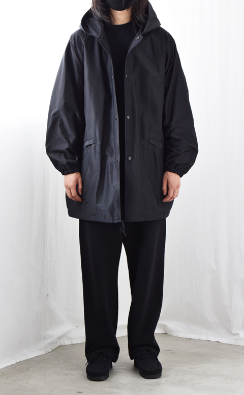 【美品】  COMOLI / コモリ | コットンシルク フーデッドコート | 3 | ブラウン | メンズ