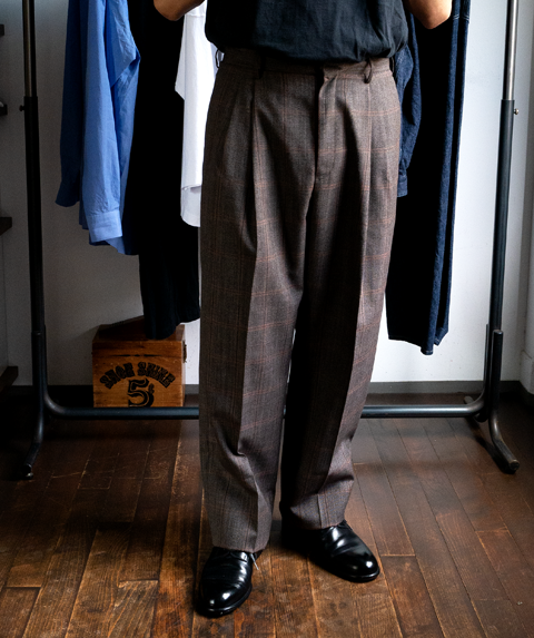 通常在庫品 AURALEE BLUEFACED WOOL CHECK セットアップ 4 - 通販