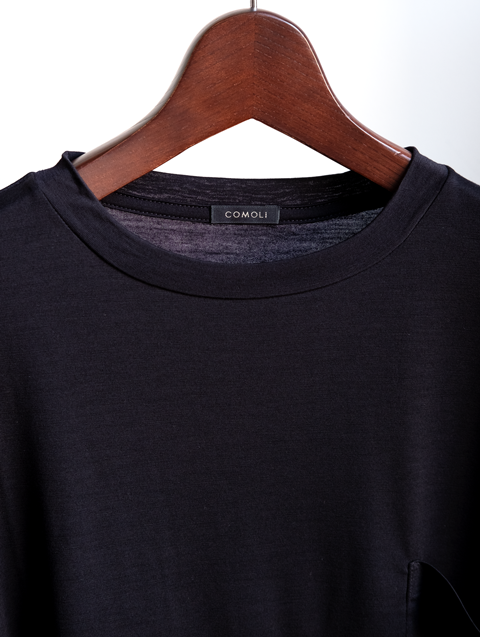 COMOLI ウール天竺 Tシャツ : 山口ストアー(大阪農林会館ビル410号室) 特売品コーナー Comoli ウール天竺半袖 Tシャツ Navy サイズ4 Tシャツ/カットソー(半袖/袖なし)