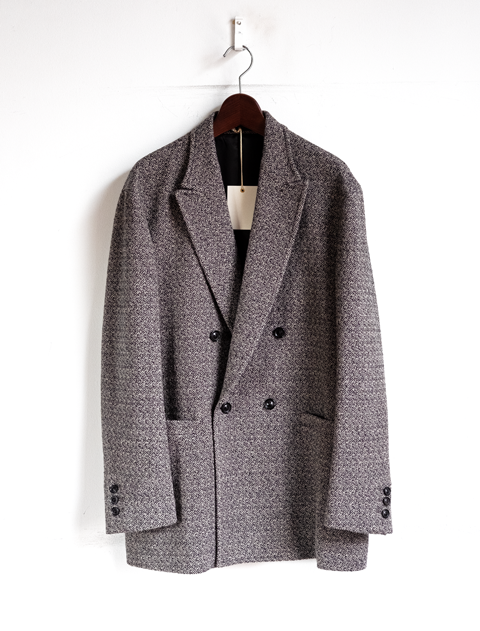 ulterior for manhole woolsilk tweed coat-