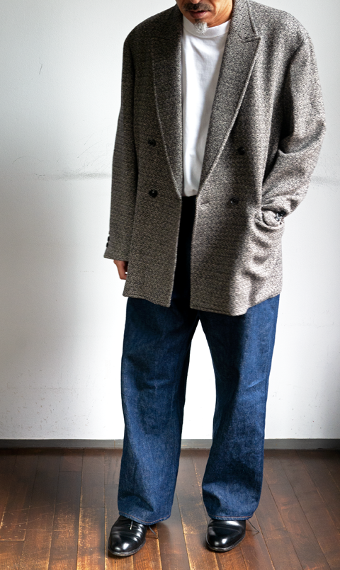 ulterior for manhole woolsilk tweed coat-