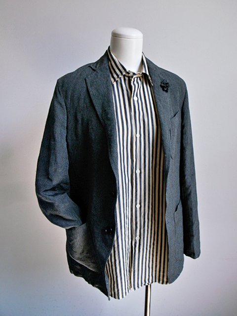 COMOLI Black Chambray Jacket