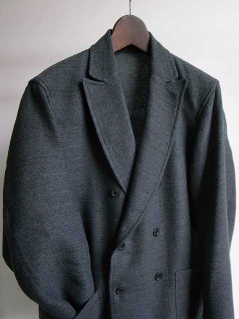 COMOLI Wool Linen W-Breasted Jacket