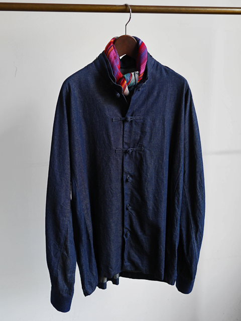 Jipijapa Denim China Shirts Jacket