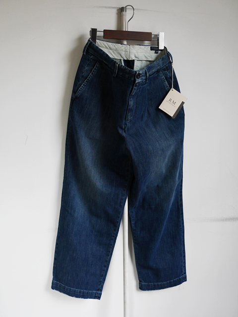 RICCARD METHA Denim One Tuck Wide Trousers