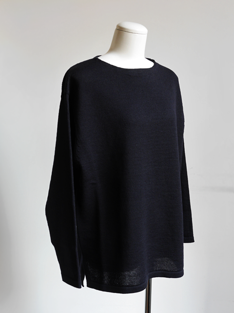 COMOLI 7G Boat Neck Knit