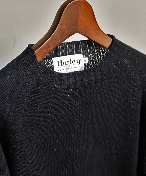Harley OF SCOTLAND Cotton Linen Crew Neck