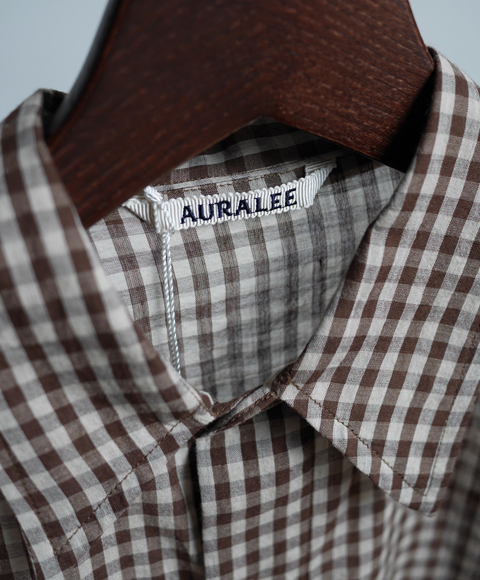 AURALEE Super Light Check Big Shirts