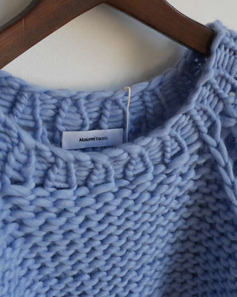 Maiami basic Wool Basic Sweater ★ Left Knit