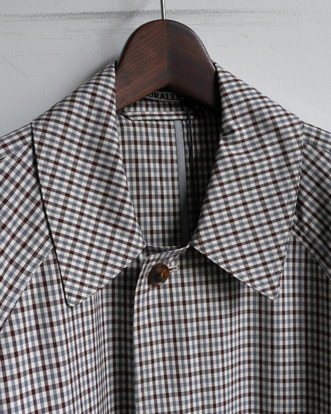 AURALEE Finx Weather Cloth Check Coat