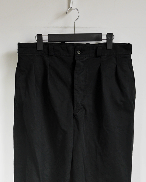 French Military Chinos Black Over Dye