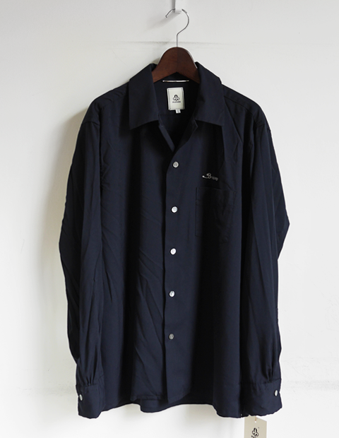 mando Wool Polyester Open Collar Shirt