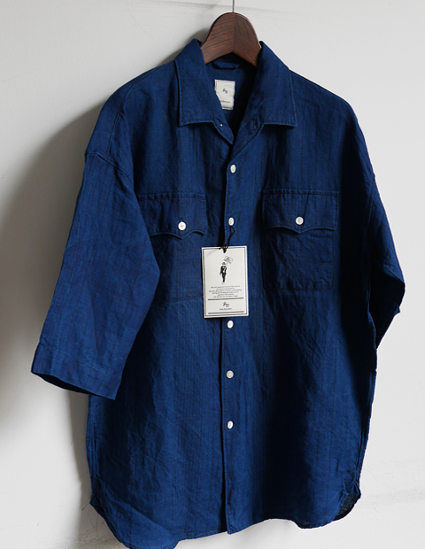 KICS DOCUMENT. Indigo Linen Open Collar Shirts