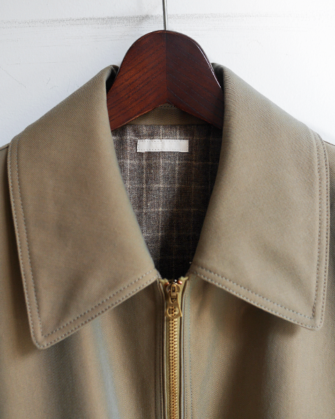 ULTERIOR Chambray Gabardine Harrington Jacket