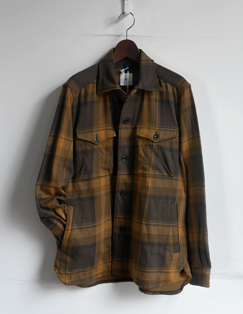 ts(s) Large Plaid Cotton Twill Cloth C.P.O. Jacket