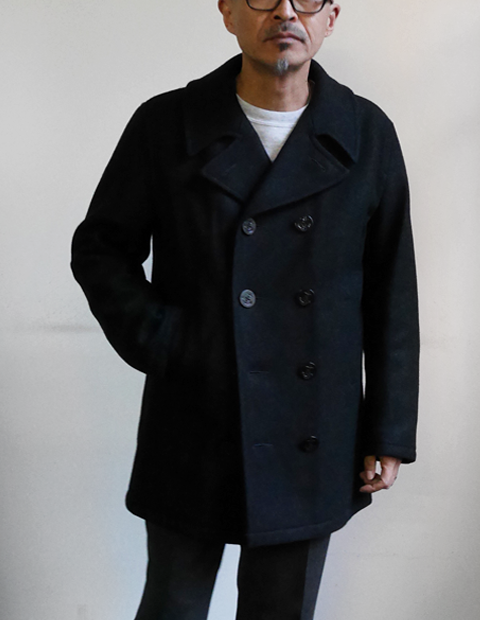 FOX KNAPP Wool Melton Pea Coat　