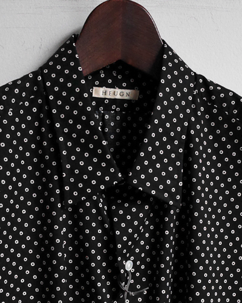 HEUGN Circle Dot & London Stripe Shirt