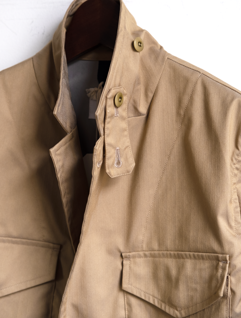 ts(s) Polyester Herringbone Tailored Military Jacket