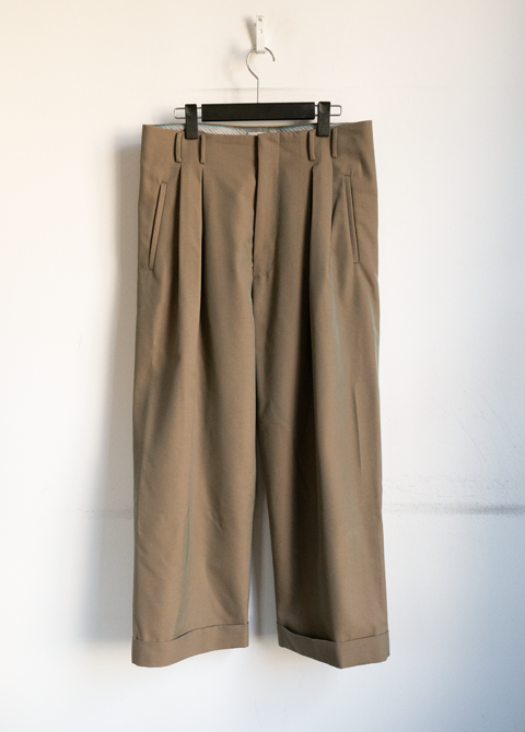 mando Wool Gabardine Wide Pants