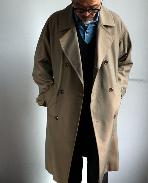 mando Wool Gabardine Trench Coat