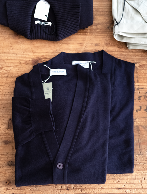 JOHN SMEDLEY “Sweater Series” 24G Cotton Cardigan