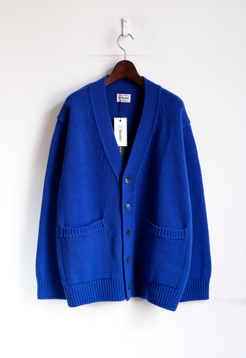 Yonetomi NEW BASIC Soft Lambs Wool Cardigan #234 Blue