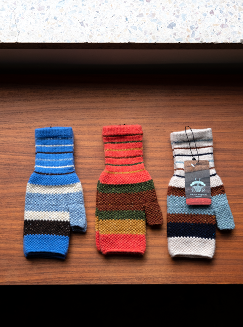 hikaru noguchi Stripe Open Mittens