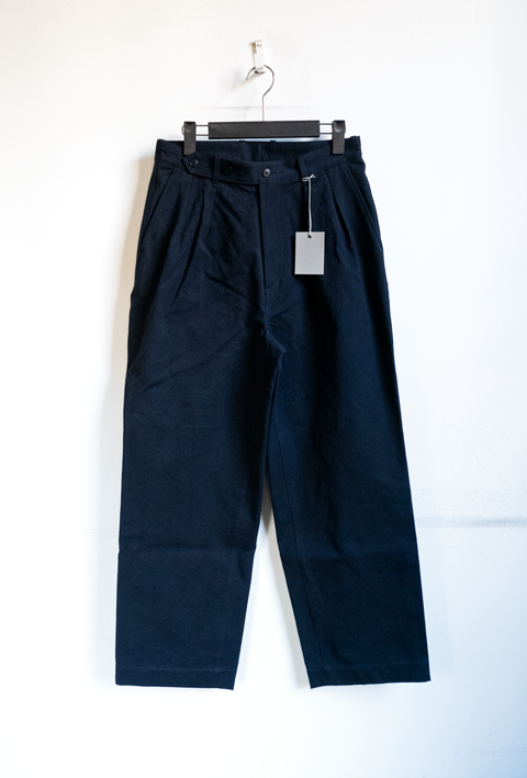 ULTERIOR Washed Bizen Gabardine Tucked Pants