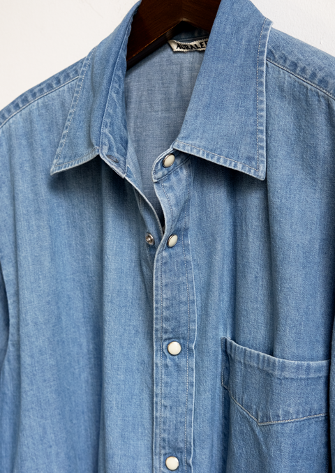 AURALEE Selvedge Super Light Denim Shirt