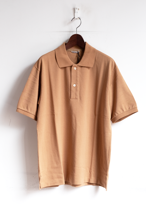 AURALEE Super Fine Cotton Pique Big Polo