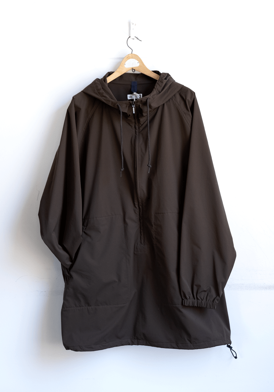 ts(s) “SOLOTEX” Polyester 2 Way Stertch Cloth Long Zip Pullover Parka