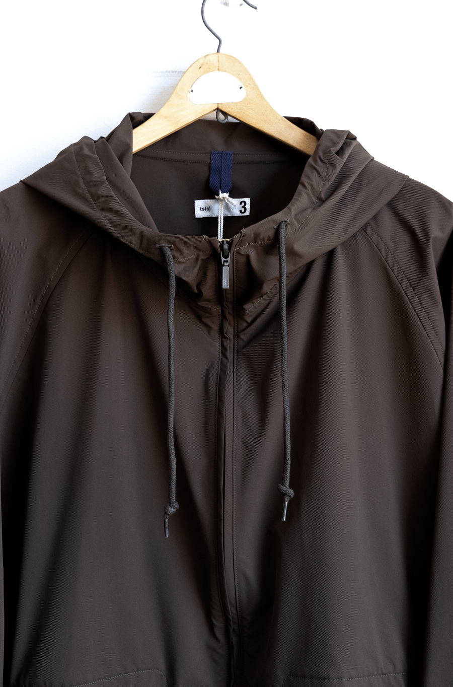 ts(s) “SOLOTEX” Polyester 2 Way Stertch Cloth Long Zip Pullover Parka