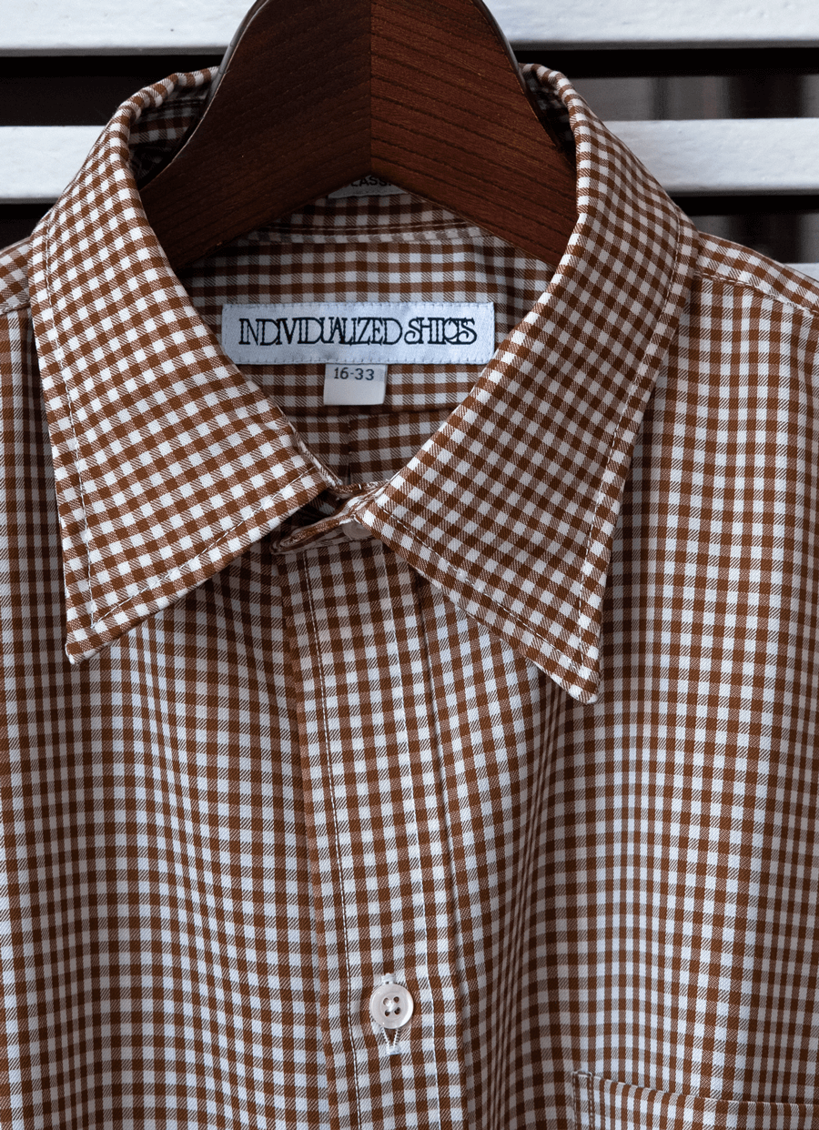 INDIVIDUALIZED SHIRTS Washable Wool Gingham Check