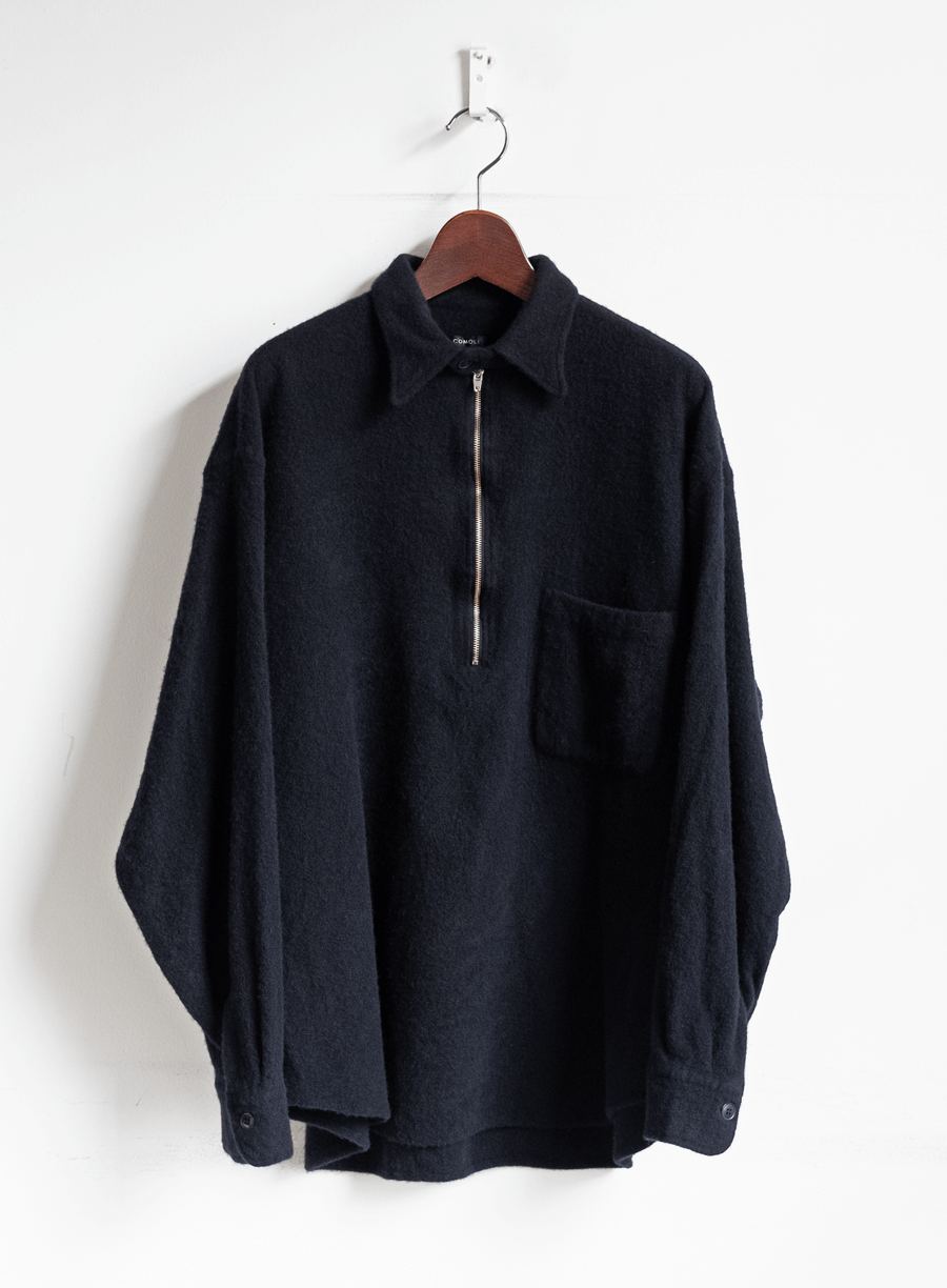 comoli 縮絨ウール ハーフジップシャツ 22AW 1