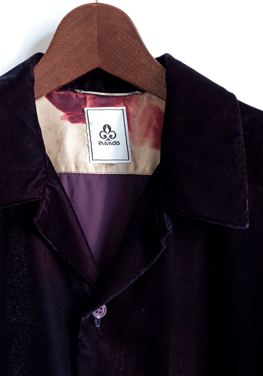 mando 板締め VELVET OPEN COLLAR