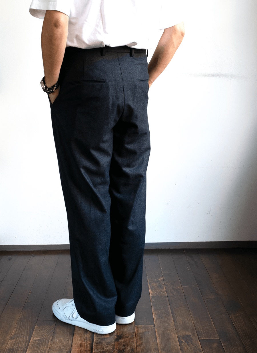 ATON Merino Collage Flannel / Easy Wide Pants
