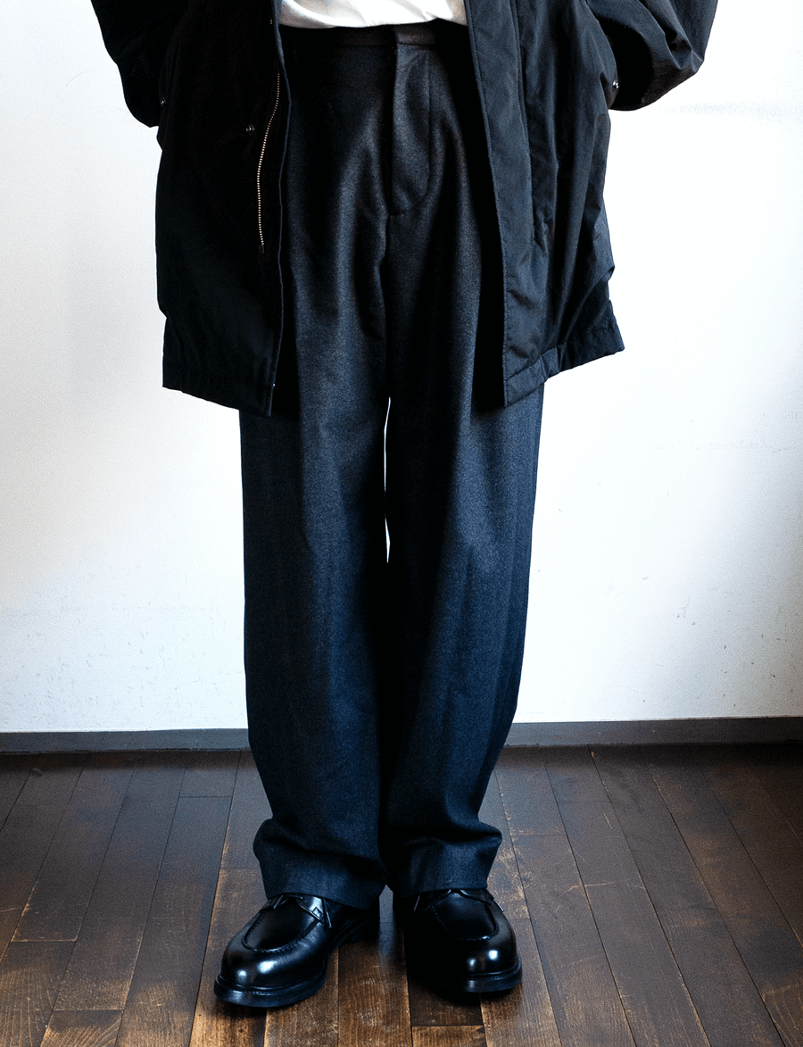 ATON Merino Collage Flannel / Easy Wide Pants