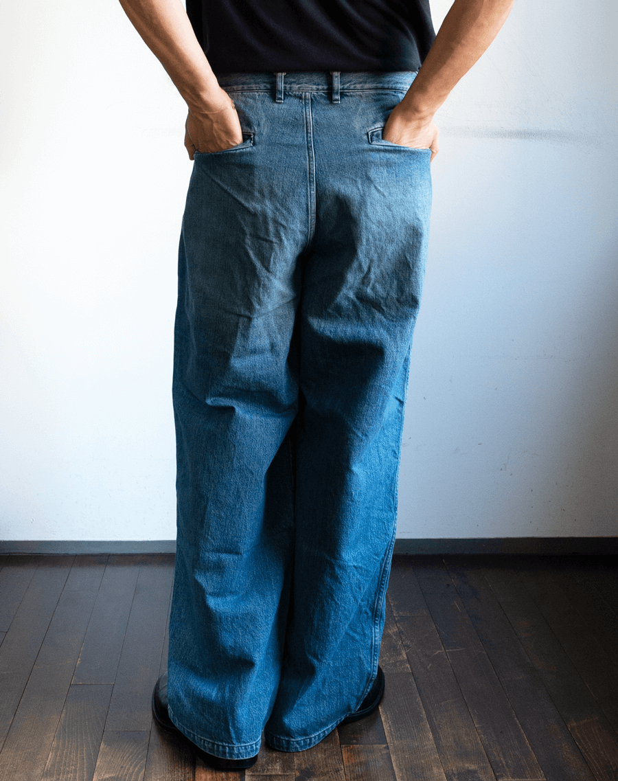 ULTERIOR Old Denim Wide Pants