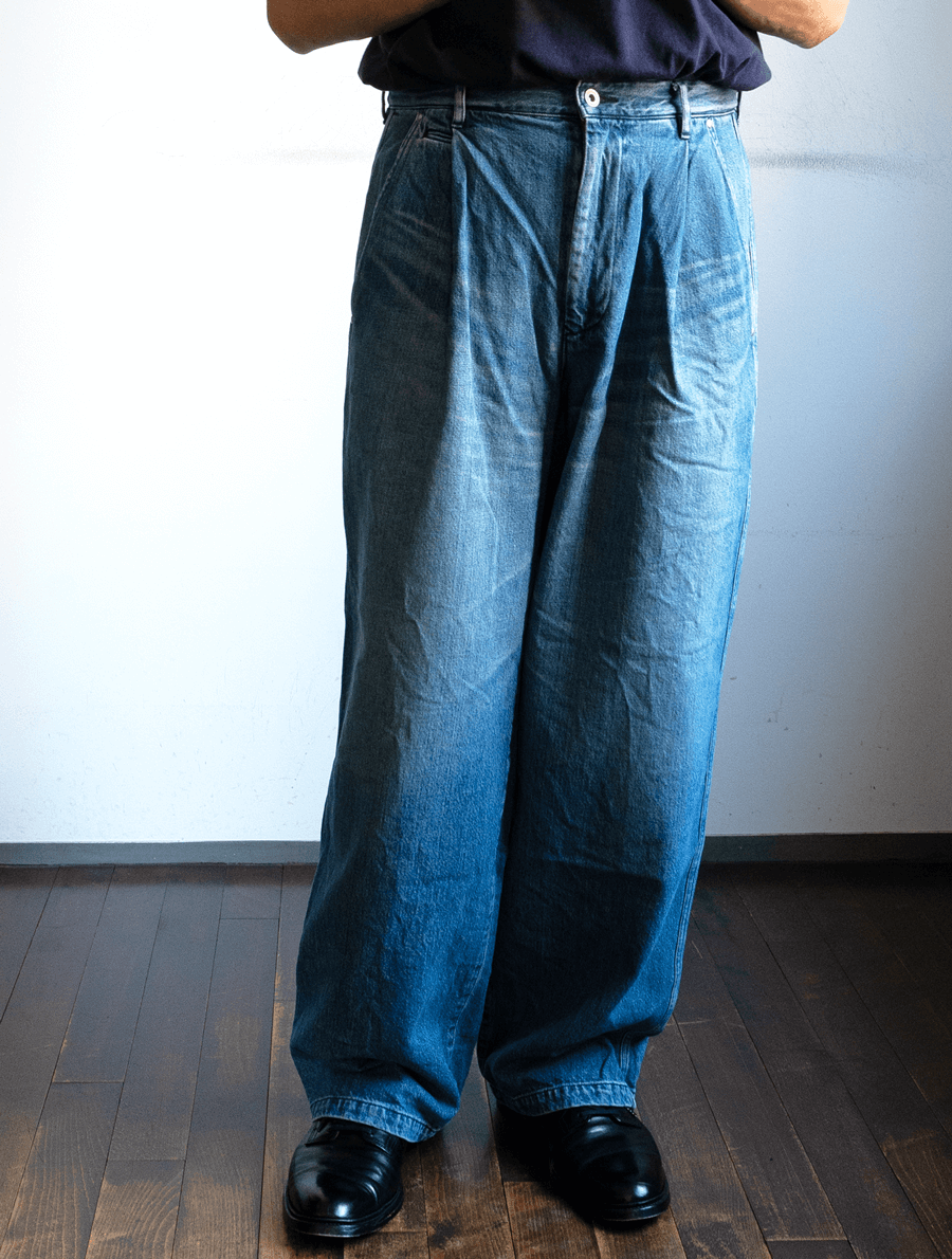 ULTERIOR Old Denim Wide Pants