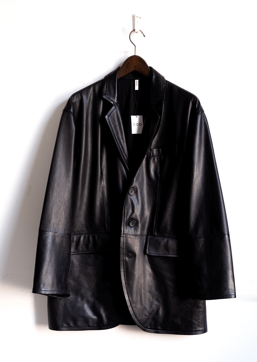 新品 CCU 23AW JOSEPH JACKET カウレザー ジャケットカラーブラック