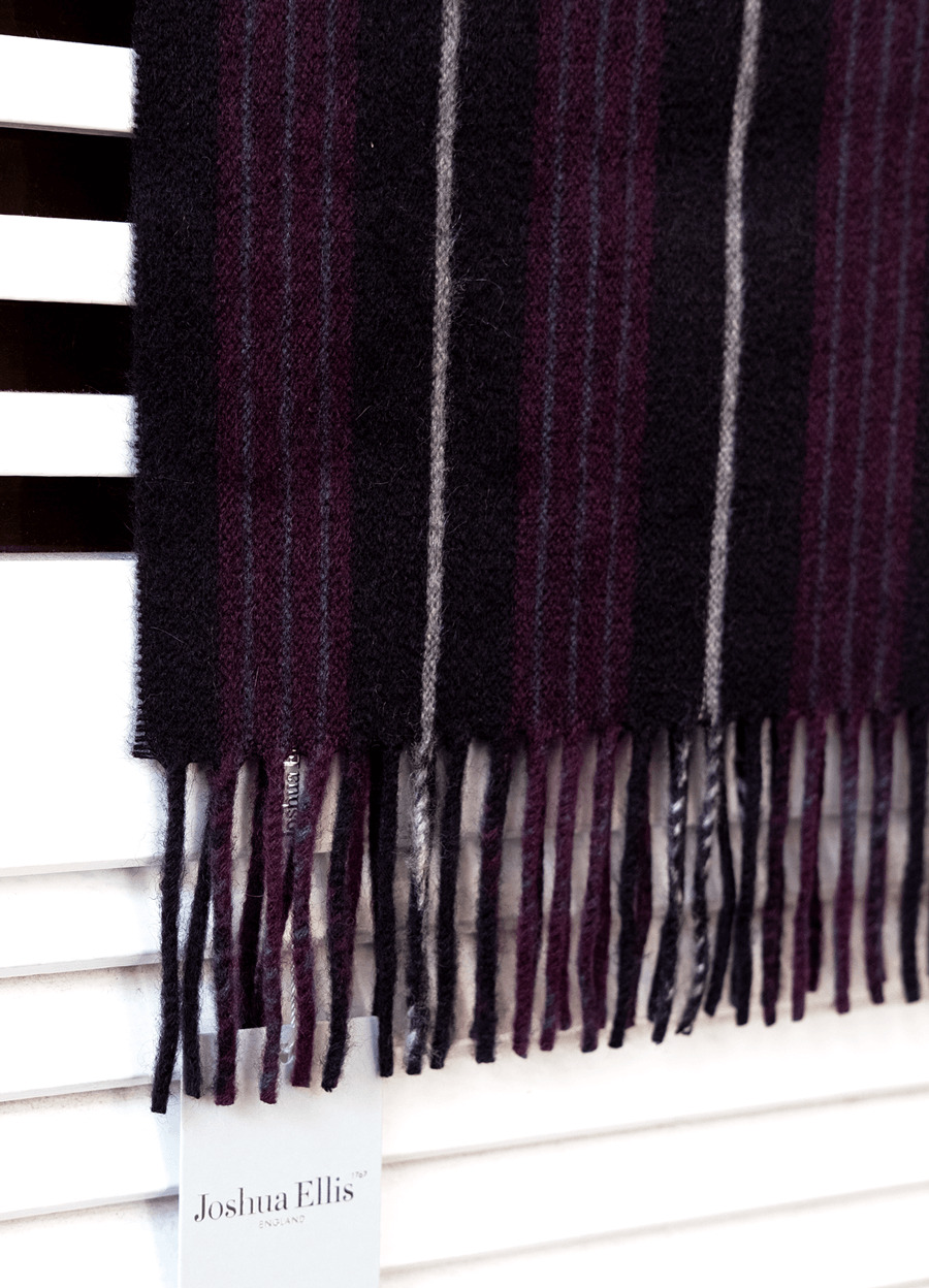 Joshua Ellis Cashmere WCR Stripes 30×180cm