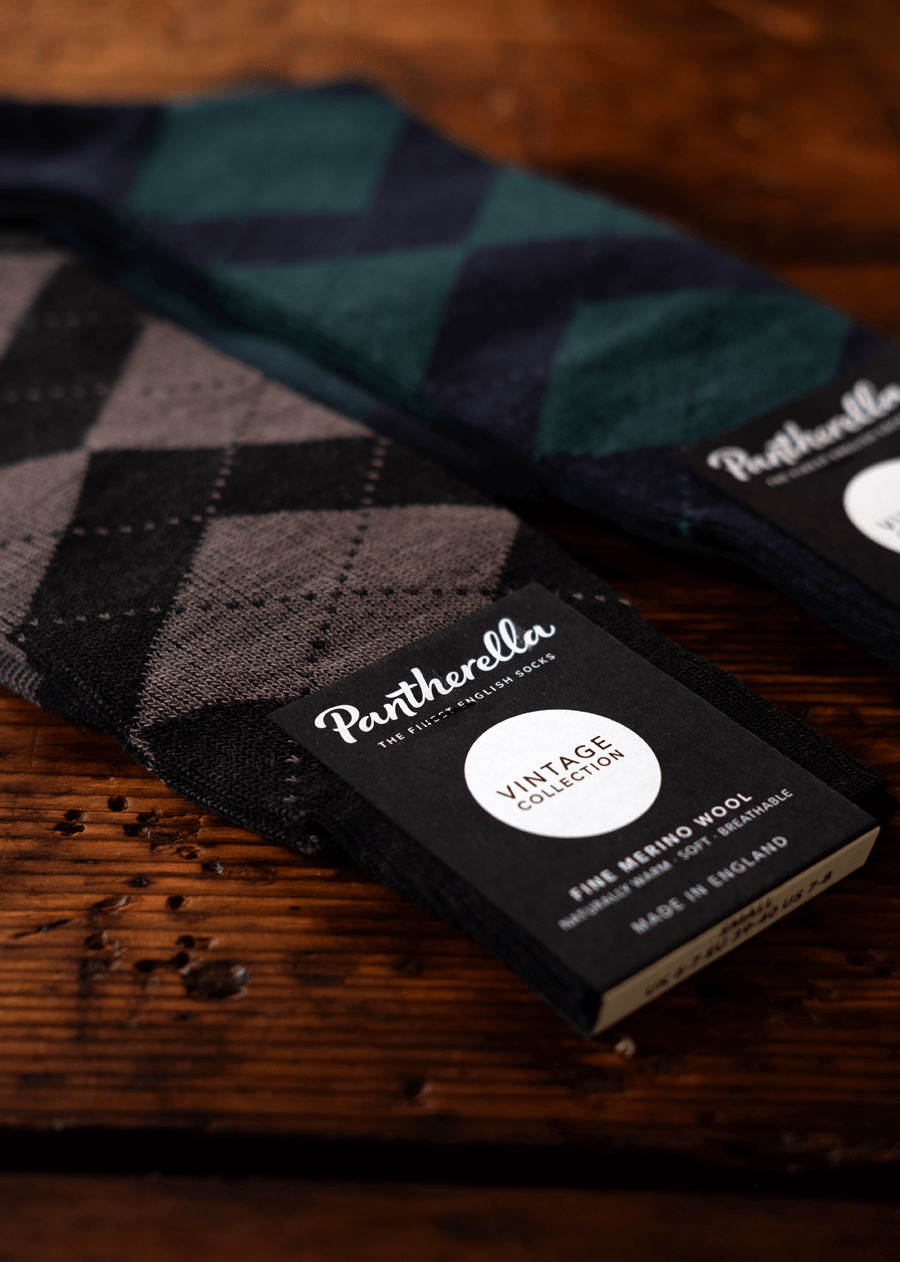 Pantherella Merino Wool Argyle Socks “ABDALE”