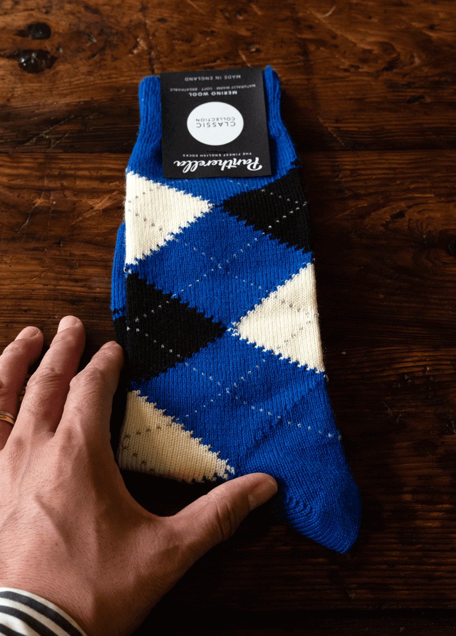 Pantherella Merino Wool Argyle Socks “RACTON”