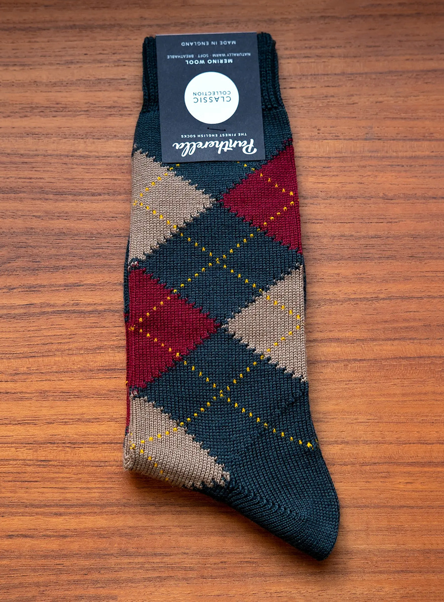 Pantherella Merino Wool Argyle Socks “RACTON”