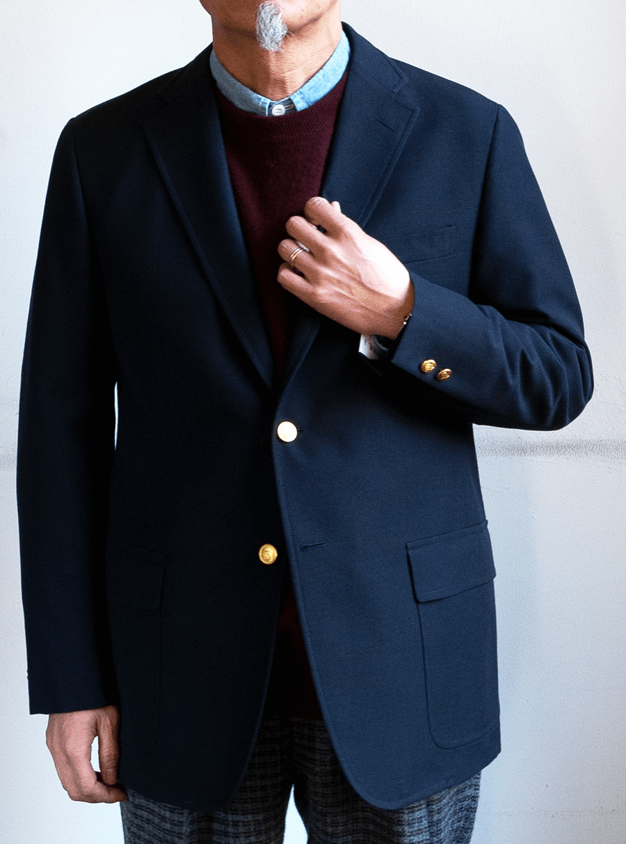 CIOTA × J.PRESS　Hopsack 3B Navy Blazer